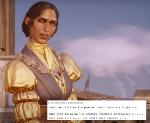 bubonickitten:  Dragon Age: Inquisition & (LGBTQ ) text posts — part 2 Pretty sure each DA game is mostly about a pack of queers who trip all over themselves trying to be heroic and accidentally make history in the process. More DA text post memes: