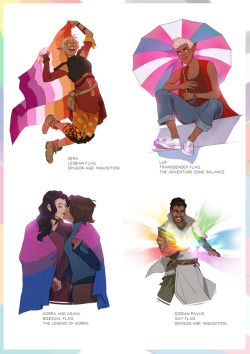 domirine:   🏳️‍🌈 MY PRIDE LIST IS COMPLETE! 🏳️‍🌈   i am so happy i managed to get it all done, thank you guys for your  suggestions and words of encouragment, and yay to the creators for their  canonically queer characters! you can