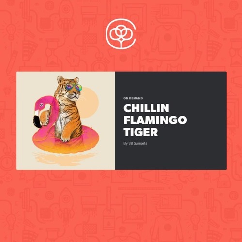 @cottonbureau have stunning textured t-shirts (but not only). My Chillin Flamingo Tiger renders grea