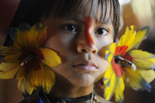 Karajá (Iny) people, Araguaia River basin, Brazil. Karajá people live in a 180-mile-long area in cen