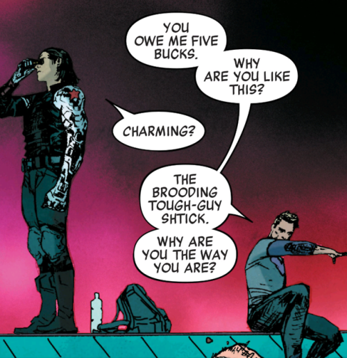 marvel-is-ruining-my-life:Bucky and Clint in Tales of Suspense #2