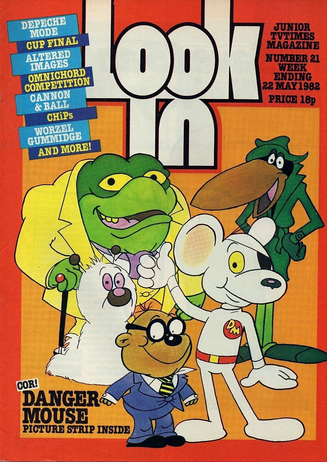 <p>Look-In magazine front cover - May 1982 ft. Danger Mouse, Penfold, Nero, Baron Silas Greenback and Stiletto.</p>