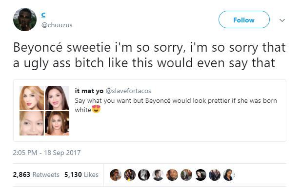 the-real-eye-to-see: Say what you want but saying a woman of color would be beautiful