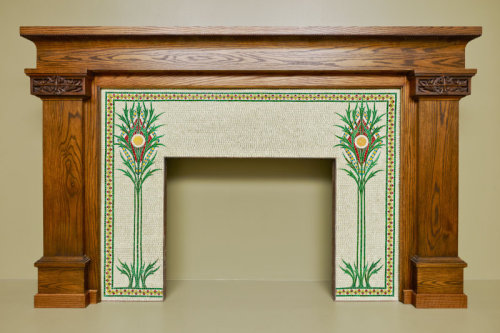 Designed by George Washington Maher Made by Louis J. Millet  American, Fireplace Surround, 1901