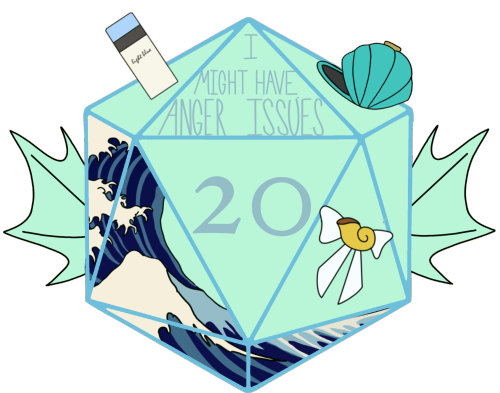 The Seven D20′s that you can also buy on my redbubble