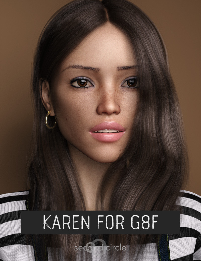 Karen  is a photo-realistic model based on the Genesis 8 Female Base. Her  morphs,
