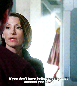 chyler-leigh:Mutually assured destruction. You’re making me nostalgic for the Cold War, Alex.до свид