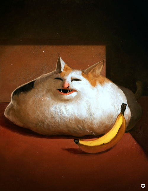 marcosclopezblog: “Angry” - Oil on Canvas, 2017 Just as I promised, here’s a rendered Cat Blob for y