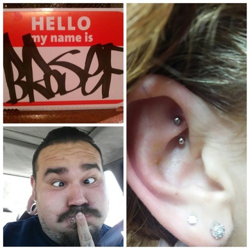 A fun little #rookpiercing thanks to @jaestupinan for all the hair in the way #rook #piercings #pier