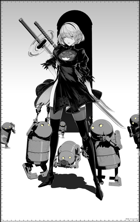 arsenixc: Finally finished my old art with 2b + color variants