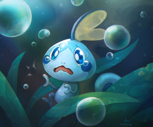 Painted out my old Sobble sketch from awhile back. My favorite starter for this gen hands down.