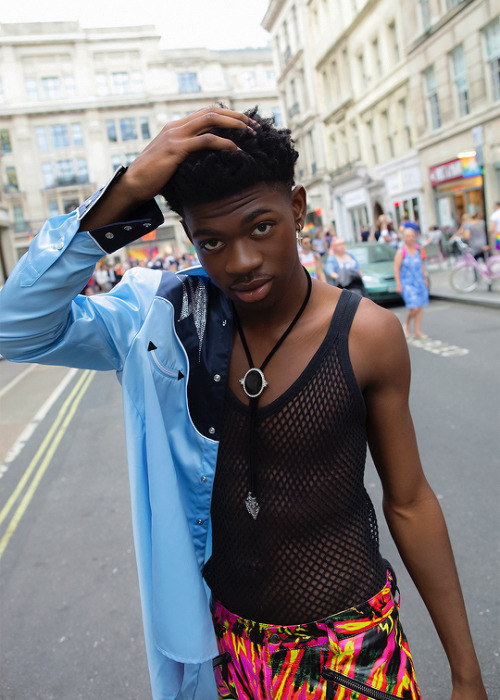 wakandamama: sbastianstan: LIL NAS X ph. by Elliott Morgan for GQ UK (2019) See how smooth ya skin i