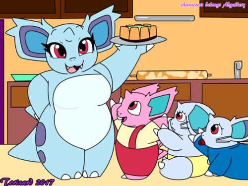 abgallery: torielzard:  “Nidorina´s Cake” The children are enthusiastic about eating the cake all characters belong to Abgalley :3  @smash-cooper You’ve probably saw this the minute it was posted, knowing you. :P But in case you haven’t, LOOK!