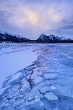 lmmortalgod:  Abraham Lake Ice Bubbles by YYDB