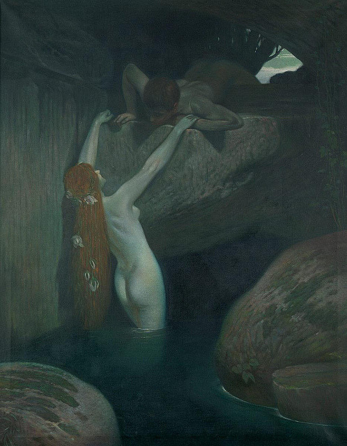 sullenmoons:  Rudolf Rössler (Austrian, 1864-1934), “In the Grotte” 