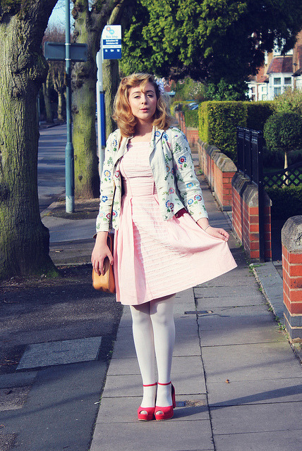 New Pink 50s Dress and Matching Shoes by AnnieAnniePancake on Flickr.