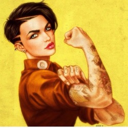 stelllacarlin:  Ruby Rosie the riveter!