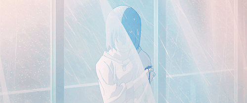 hitouka: “The pair of grey eyes was unblinking. Their gaze still fixed, they grew