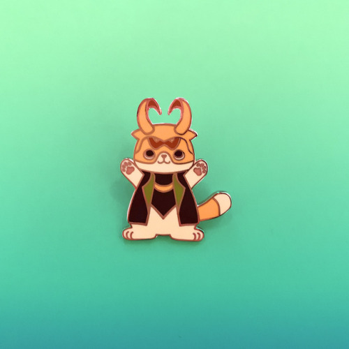 I made a Lokitty pin ! You can get it on my Etsy (Free shipping in USA ) Sticker Version |   Other l