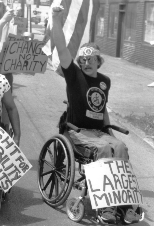 somekindaspacecadet:littleredspaces:theperksofbeingdisabled:Vintage on disability rights.Don’t let t