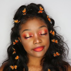 jarrytheworse: Another inspo look! Inspired by Monarch Butterflies🦋 Tutorial on Look: https://www.youtube.com/watch?v=6CcDbgLVx8Y 