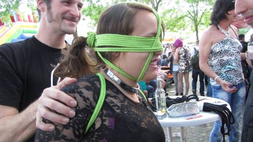 I got tied up in public @ Christopher Streed Day (Pride Parade) in  Karlsruhe (Germany).The pictures