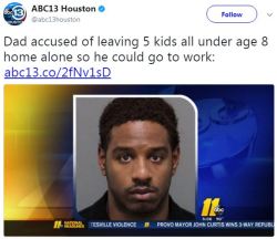 jessalrynn:  gogomrbrown:  The person who headlined the article has never been through struggle.   He should not be prosecuted he should be supported.     Heart-broken Father of Five Finds Kids Abandoned by Babysitter While He Worked