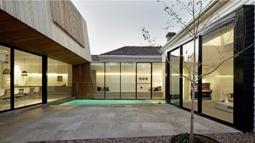 {Coy Yiontis Architects have designed a contemporary renovation and addition to an original Victoria