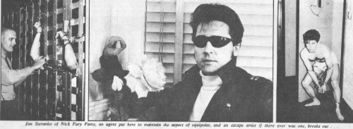 do-not-open-til-christmas:  Okay, so the highlight of the superhero show was learning about Steranko’s career as an escape artist.  Why did I not know about this? 