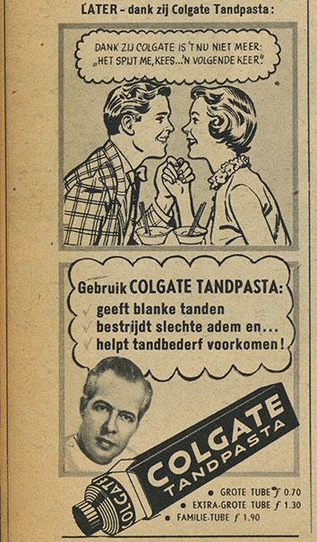 Vintage ad - Colgate toothpaste - Katholieke illustratie, 1951