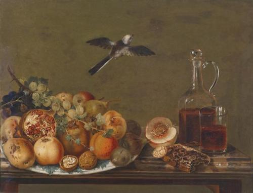 Still Life with Figs and Apples, Johann Matthias Wurzer, ca. 1810