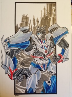ask-dr-knockout: So I can now share this here!  TF Prime Jazz traditional ink/colors  This was a gift I illustrated for a dear friend of mine at TFCON DC! 😀   Jazz was one of my favorites on the autobots