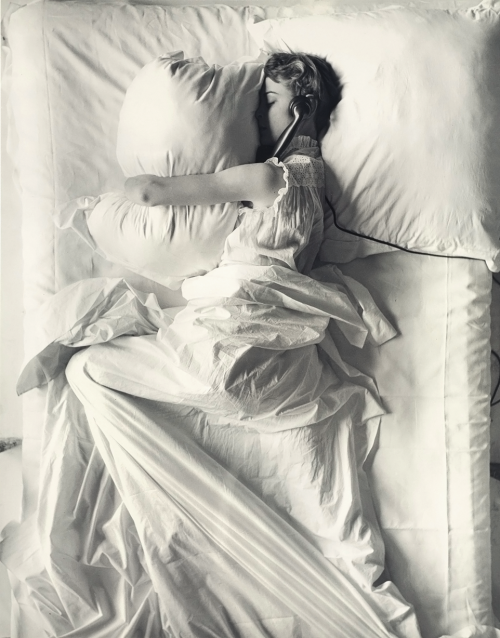 kafkasapartment:Girl (in bed) on telephone, 1949. Irving Penn