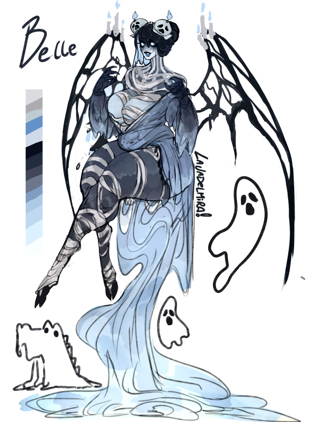 lajadelmira:👻Belle👻Ghost/fairy/satyrshe has a gang of ghost simps following her around