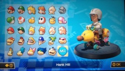 dakotalogy:  Hank Hill is a playable character in Mario Kart 8. 