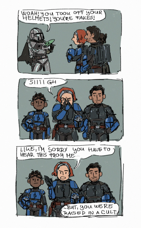 cornflakesdoesart:another silly little Mandalorian comic for chapter 11