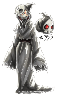 aku-usagi:  some ghost pkmn gijinkas for halloween yaaaa doodlesturnedintomorethandoodlesorz