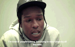 shepardxrealm:  theadventuresofkuntakente:  Asap rocky interview for sbtv  sounds like me.
