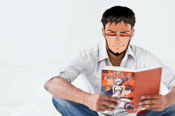 shinjibae:  Gendo reads the Evangelion manga  judaas058