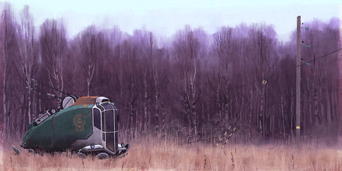 ahhmmmburr:  azertip:  Simon Stålenhag  If you get the chance, go to his website and play his game Ripple Dot Zero 