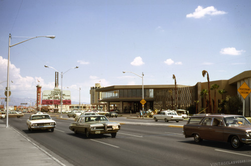 vintagelasvegas:  Flamingo sign under construction. Las Vegas, August 4, 1968. The “plume” sign was designed by Bill Clarke of AdArt, used until 1988. Kodachrome slides found in Port Richey FL, scan by VLV.  KODACHROME 📷