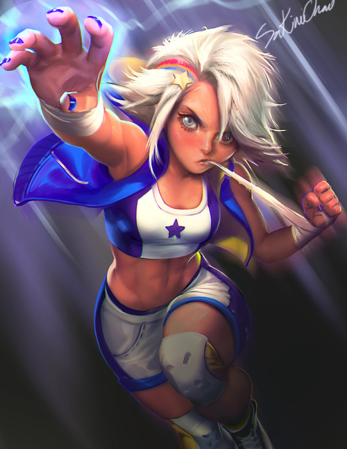 Porn Pics Fighter Girl Design by sakimichan 