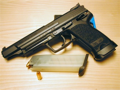  HK USP Elite According to the Heckler & Koch factory, the Elite has the longest slide and barrel of any of their mass produced pistols. Chambered in 9mm or .45 ACP it isn’t necessarily a concealed carry option or even for law enforcement. The longer