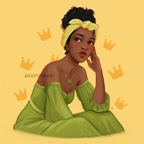 luztapiaart:My modern Tiana from Princess and the frog. This one was such a difficult one to draw, b