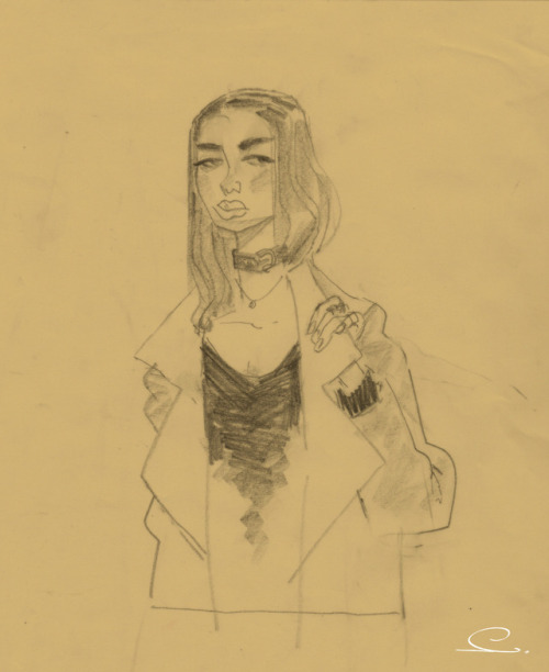 While listening to Dua Lipa.Pencil on paper and some photoshop retouches.-Sitari