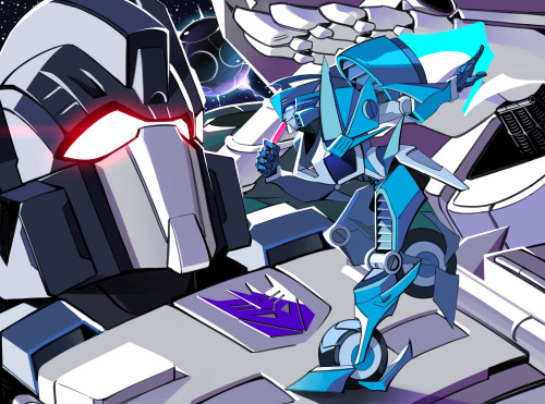  My art for russian Transformers Calendar 2021.Blurr wants to share ice cream with Bruticus! Make lo