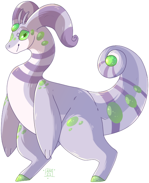 A lil goodra/ampharos design, just to be self indulgent since i love both these pokemon a ton &gt;:p