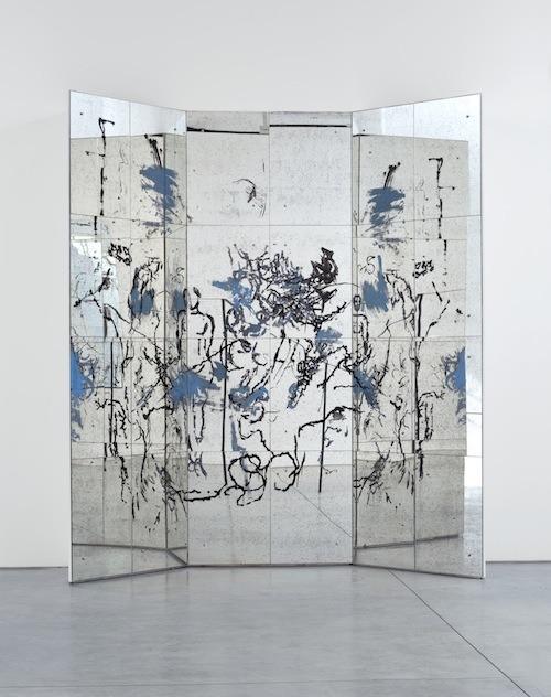 ruiard:Nick Mauss - F.S. Interval II, 24 panels with, reverse glass painting, mirrored (3 panels) 11