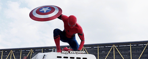naturalshocks:amaluelmwood:newestavenger:First look at Spider-Man in Captain America: Civil War…..YO