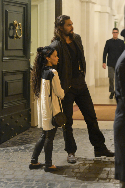 herdreadsrock:  honeyvybz:  thirat-atthiraride:    Lisa Bonet and Jason Momoa in Rome: September 2015     Let the church say amen…..  I mean be perfect
